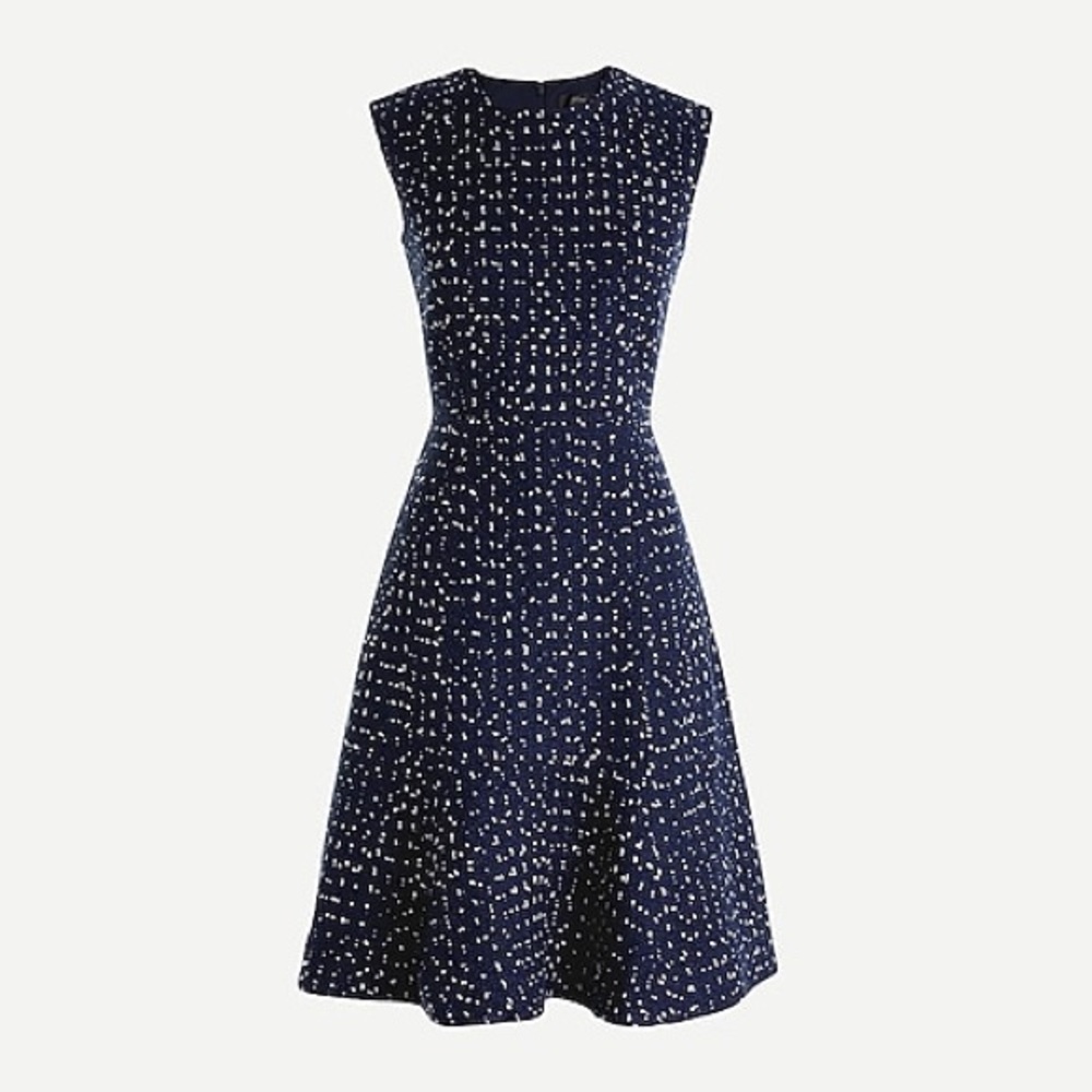J Crew A-line dress in spotted tweed